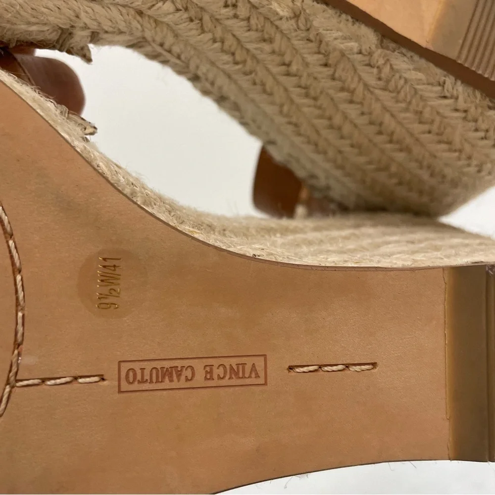 Vince Camuto Tan Espadrille‎ Sandals. Size 9 1/2 W/41